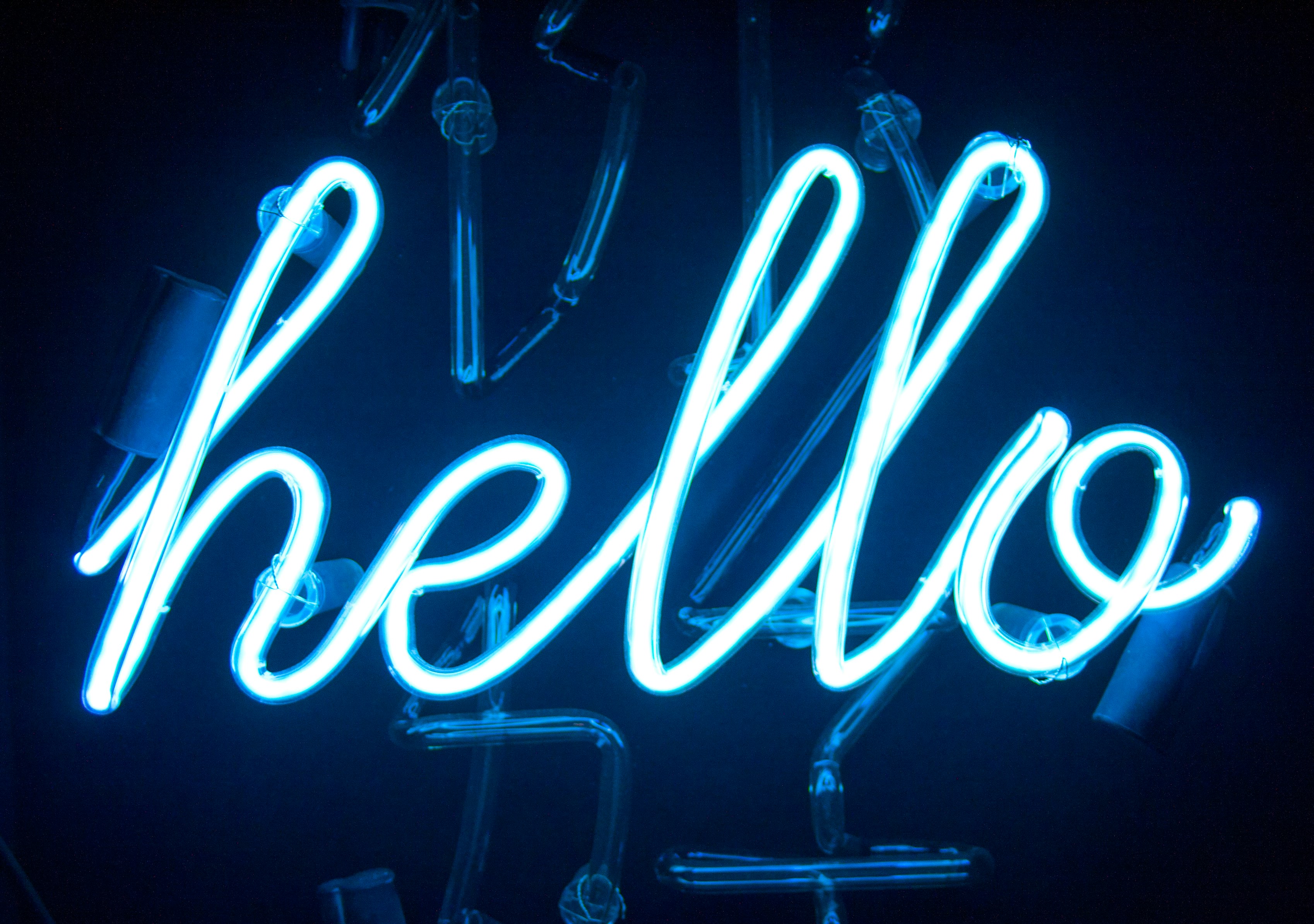 Hello Neon light signage